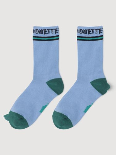 Cotton Blend Lettering Socks [] (LXLAM25100BUX) - LUCKY CHOUETTE - Modalova