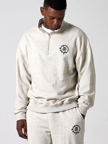 Overfit Half-Zip Circle Logo Sweatshirt - BSMT - Modalova