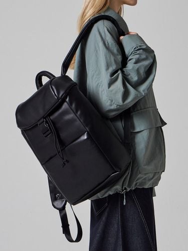 Minimal Soft Water-resistant Vegan Leather Backpack - BSMT - Modalova