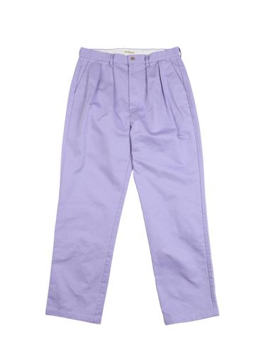 Pleated Cotton Relaxed Fit Pants [Purple] - SENTIBONES - Modalova