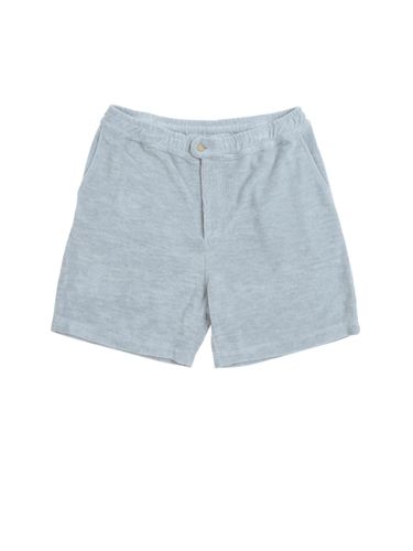 Terry Button Zipper Shorts [Blue] - SENTIBONES - Modalova