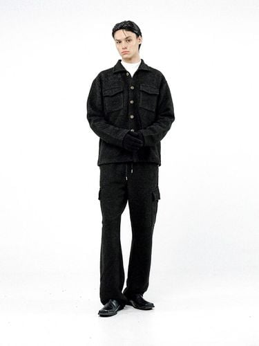 Boucle Cargo String Regular Fit Pants [Black] (W244PT05BK-M) - Chance’s noi - Modalova