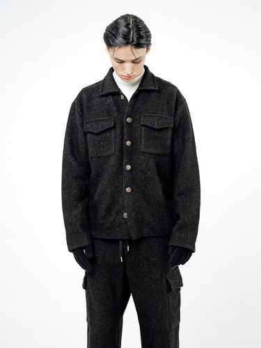 Boucle Pocket Wool Blend Jacket [Black] (W244TP01BK-M) - Chance’s noi - Modalova