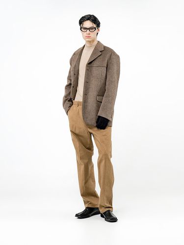 Wool Premium Oversized Blazer Jacket [Brown] (M24OT02BR) - Chance’s noi - Modalova