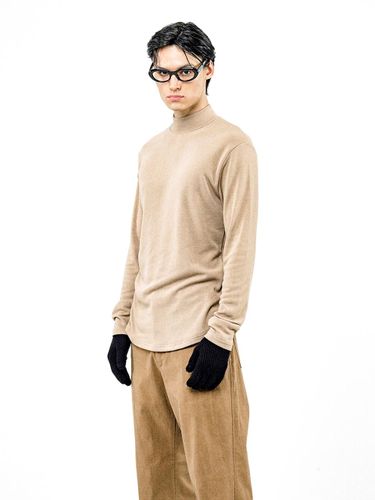 Fleece Wool Half Turtleneck Premium Sweater [Beige] (M244TP03BE) - Chance’s noi - Modalova