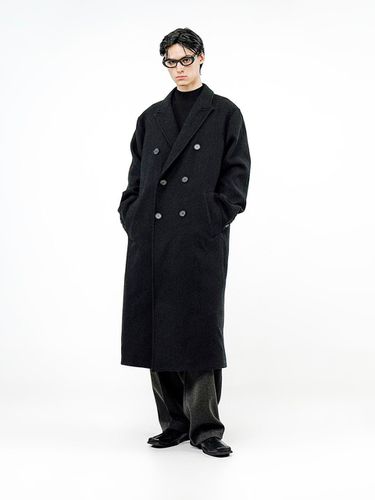 Oversized Wool Double Luxury Coat [Black] (W244OT02BK-M) - Chance’s noi - Modalova