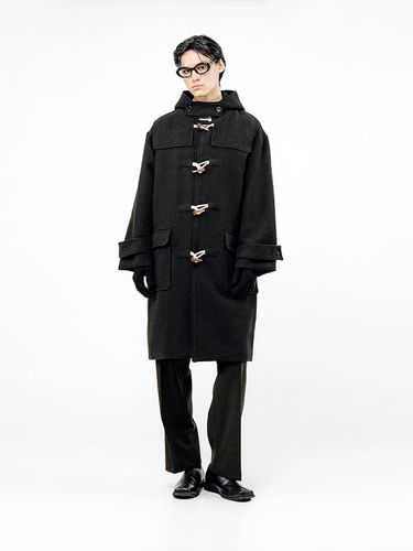 Wool Blend Oversized Duffle Coat [Black] - Chance’s noi - Modalova