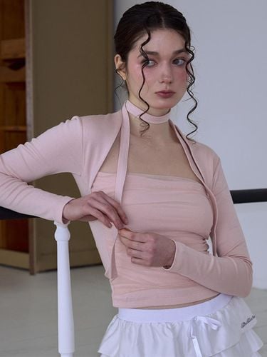 Layered Cotton Modal Long Sleeve Top [Pink] - Rosefrantz - Modalova