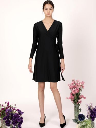 Rose Embroidery Wrap Stretchy Dress [] - Chae Look - Modalova