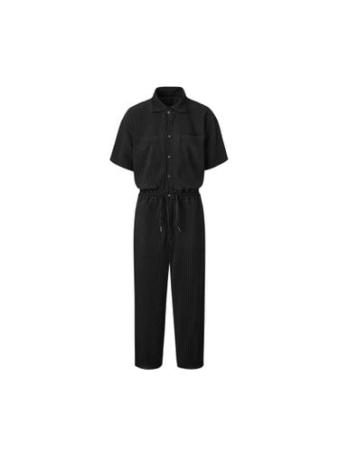 Unisex Short-Sleeve Pleated Jumpsuit [] - MONPLISSE - Modalova