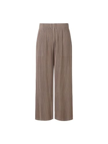 Wide Pleated Banding Pants [beige] - MONPLISSE - Modalova