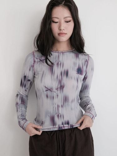 Floral Long Sleeve T-shirt [Mauve] - rysm - Modalova