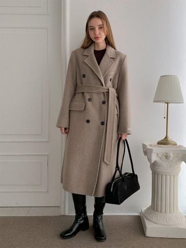 Handmade Wool Double Long Coat [] (VCOAT_036) - VASCARA - Modalova