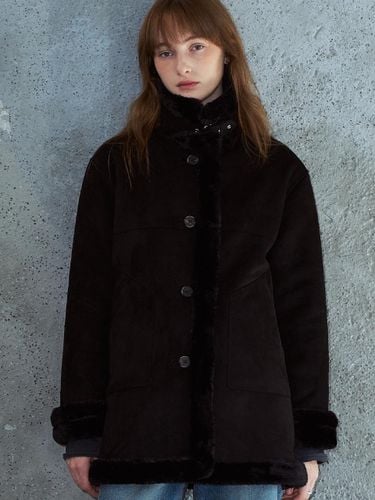 Premium Suede Half-Length Classic Coat [Black] - doffsept - Modalova