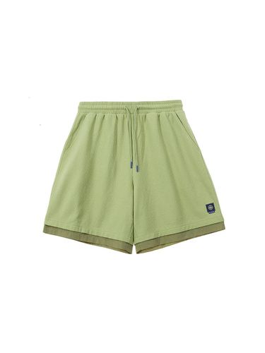 Woven Mix Waffle Lightweight Shorts [GREEN] (1152) - PAN AM - Modalova