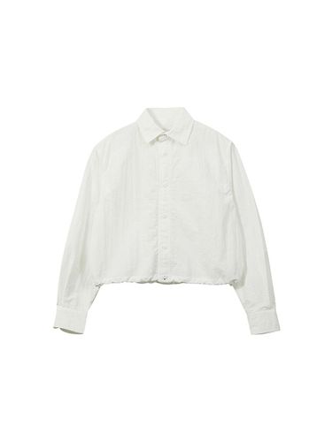 Cropped Adjustable Nylon Shirt Jacket [Beige] (3121) - PAN AM - Modalova