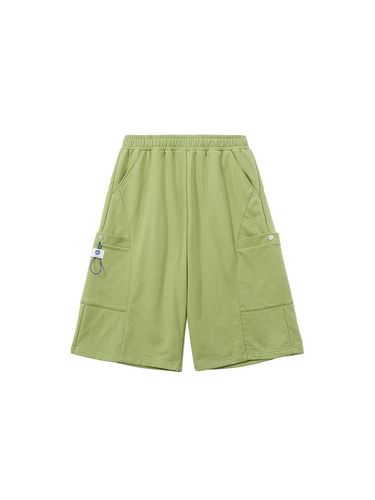 Wide Knee Length Jersey Shorts [GREEN] (2111) - PAN AM - Modalova