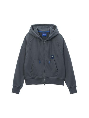 Hooded Jersey Two-way Zip-up Jacket [Charcoal] - PAN AM - Modalova