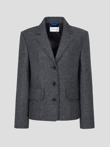 Herringbone Regular Fit Wool Blend Jacket [Ash] (KE5111M074) - kuho plus - Modalova