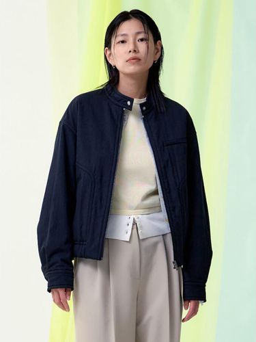 Stand Collar Padded Semi-Overfit Blouson [] (KE5138M015) - kuho plus - Modalova