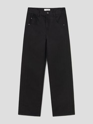 Panelled Straight Fit Denim Pants [Black] (KE5121M524) - kuho plus - Modalova