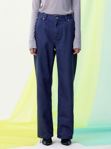 Pigment Denim Carpenter Straight Fit Pants [Dark Blue] (KE5121M53R) - kuho plus - Modalova