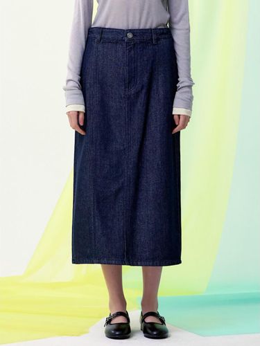 HLine Denim Long Straight Fit Skirt [] (KE5127M51R) - kuho plus - Modalova