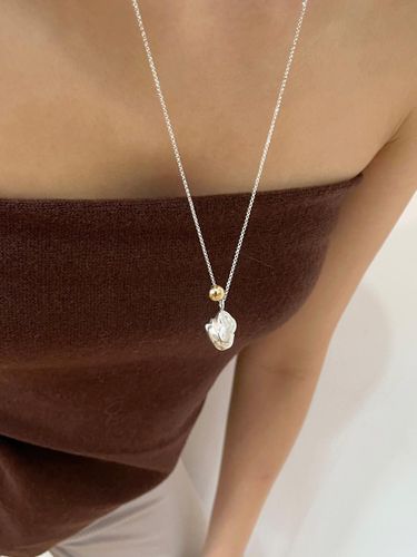 Fresh Pearl Silver Gold Ball Necklace - VINOOM - Modalova