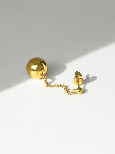 K Gold Classic Ball Chain Handcrafted Earrings - dfarbe - Modalova