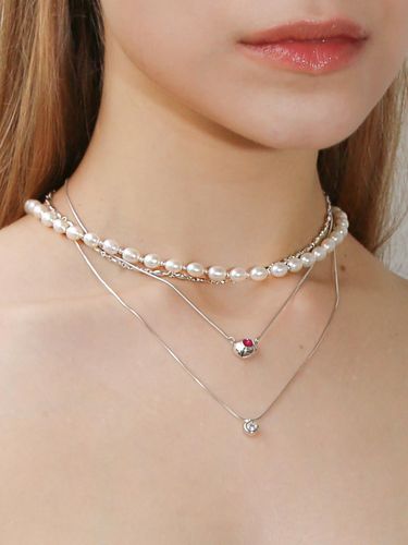 Sterling Silver Freshwater Pearl Adjustable Chain Necklace - dfarbe - Modalova