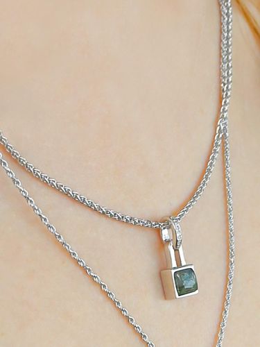 Silver Labradorite Crystal Adjustable Necklace - dfarbe - Modalova