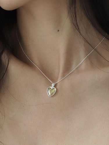 Heart Shaped Silver Volume Necklace - VINOOM - Modalova