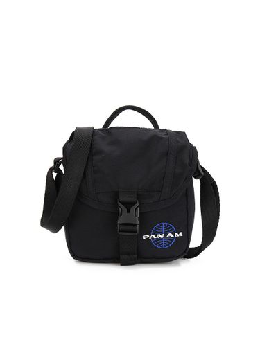 Diagonal Pocket Nylon Small Crossbody Bag [Black] (0147) - PAN AM - Modalova