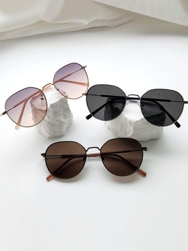 Minimalist Metal Round Sunglasses - NONPICK - Modalova