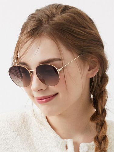 Round Metal Slim Frame Sunglasses (NP4535) - NONPICK - Modalova