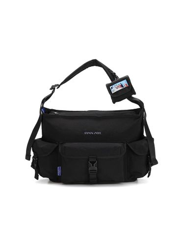 Triple Pocket Lightweight Nylon Messenger Bag [Black] (0224) - PAN AM - Modalova