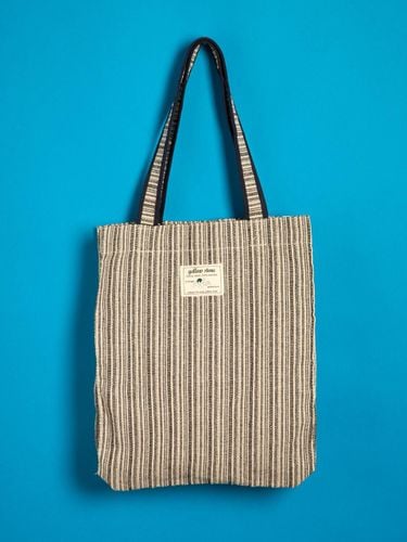 Stripe Linen Shoulder Bag (YB1004BK) [] - Yellowstone - Modalova