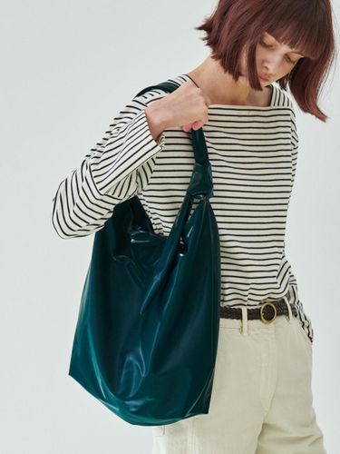 Glossy Large Lightweight Shopper Bag [Green] - ACOC - Modalova