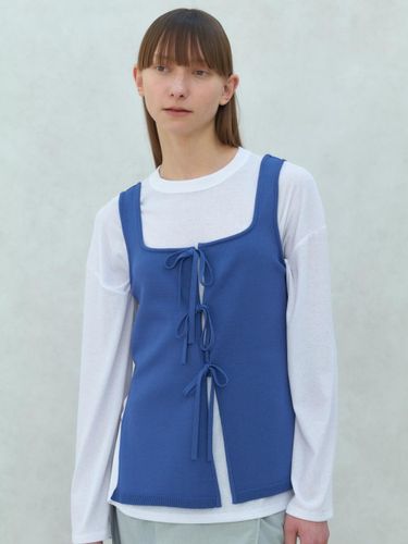 Flora Tie Adjustable 2-Way Vest [Blue] - ACOC - Modalova