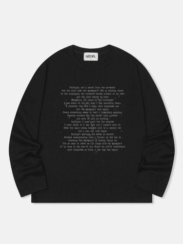 Memory Layered Long Sleeve Cotton T-shirt [Black] - chicks - Modalova