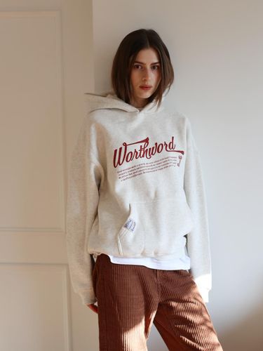 Message Fleece-lined Cotton Hoodie - WorthWord - Modalova