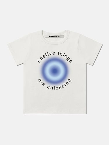 Crop DTP Graphic Logo T-Shirt [Beige] - chicks - Modalova