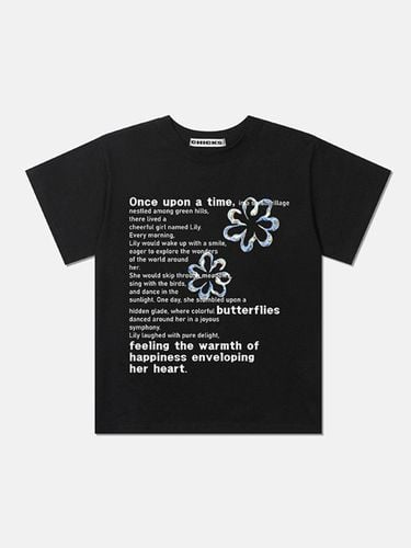 Graphic Short-Sleeve Cotton-Poly T-Shirt [Black] - chicks - Modalova