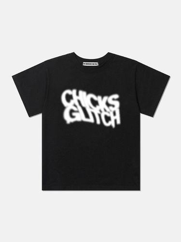 Cotton Polyester Blend Double-Stitched T-Shirt [Black] - chicks - Modalova