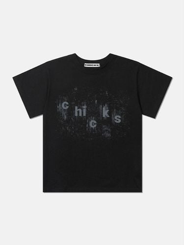 DTP Graphic Short-Sleeve Logo T-Shirt [Black] - chicks - Modalova