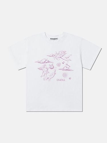 DTP Graphic Short Sleeve Logo T-shirt [Beige] - chicks - Modalova