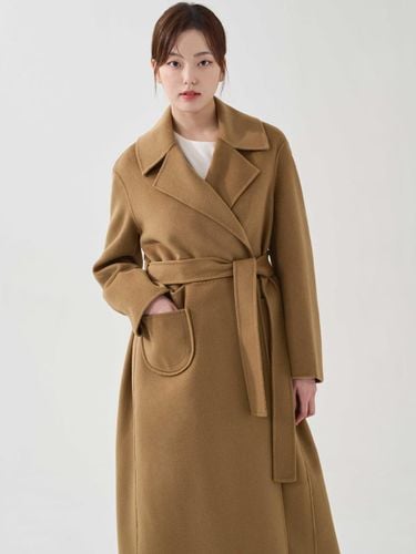 Belted Double-Faced Wool Coat [Camel] - HYEYEONG KIM - Modalova