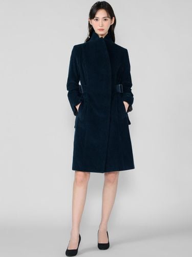 Corduroy Diagonal Adjustable Coat [Navy] - HYEYEONG KIM - Modalova