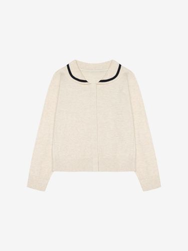 Round Collar Contrast Regular Fit Cardigan (TKCCB2924) - VIKI - Modalova