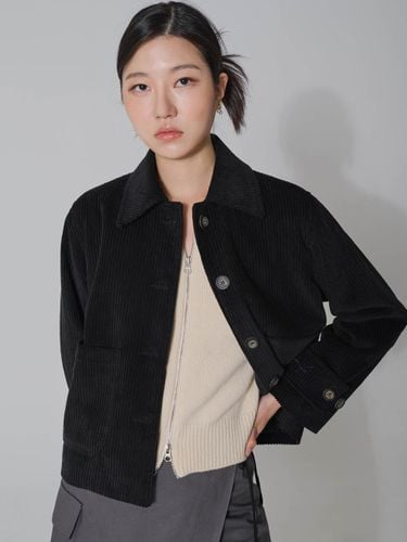 Wide-wale Corduroy Short Jacket [Black] - HYEYEONG KIM - Modalova